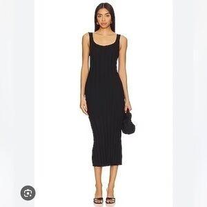 Cotton Citizen  X REVOLVE Ibiza Midi Dress in Jet Black Size Small